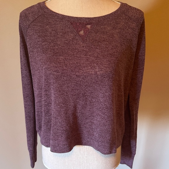 Victoria's Secret Purple Crew Neck crop top Sweater - Picture 5 of 5